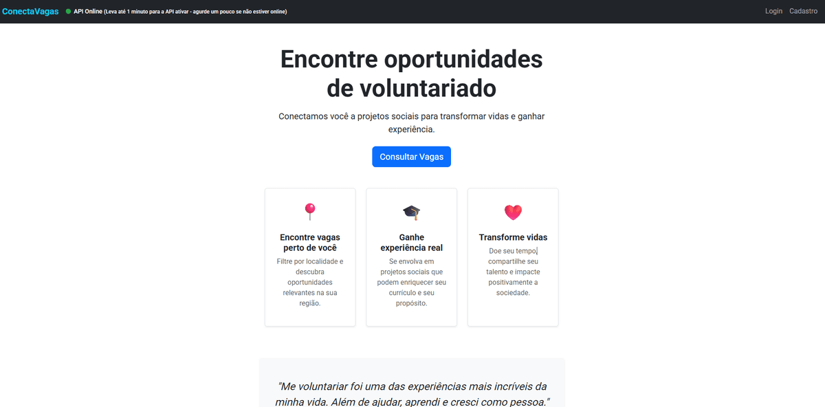 Vagas Voluntárias