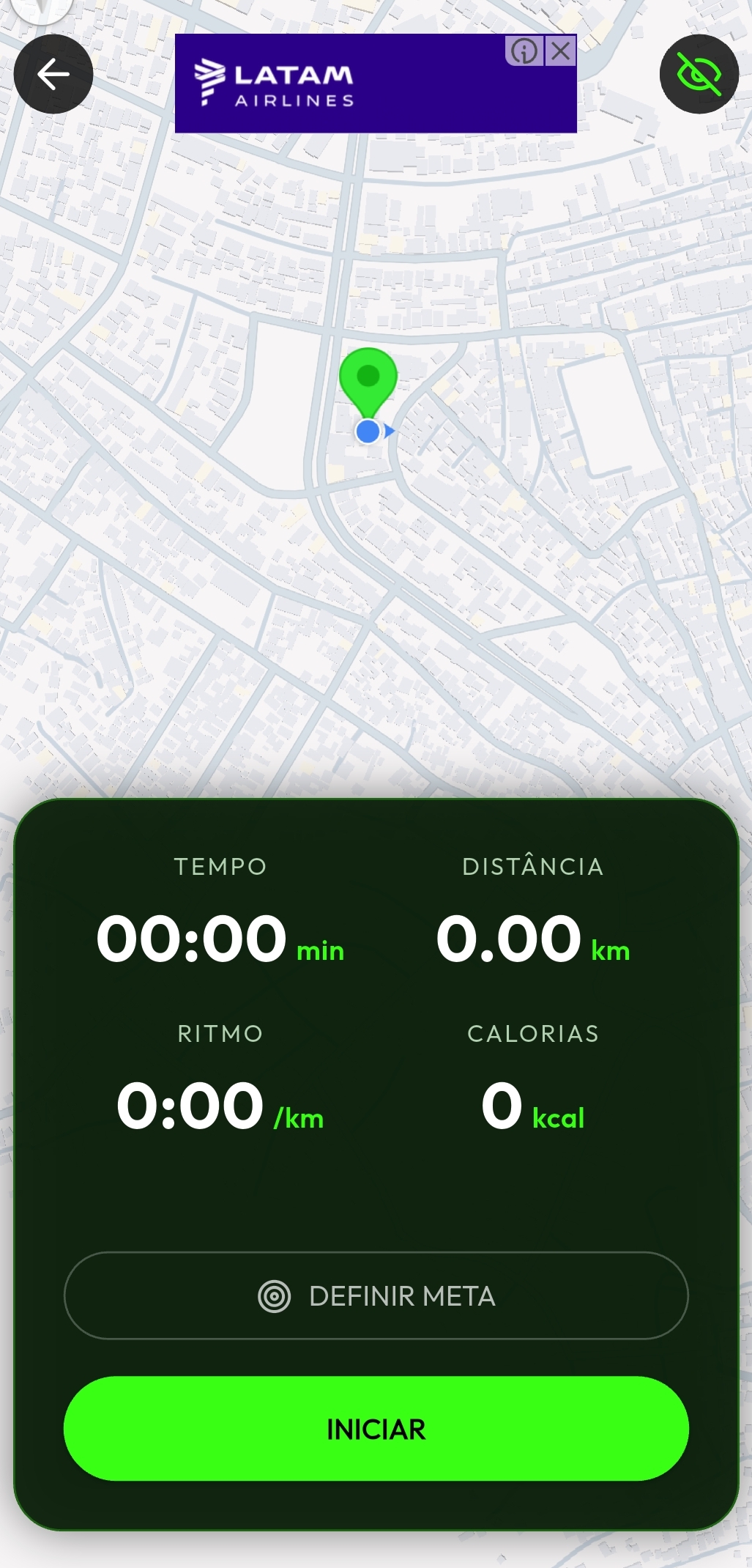 Tela inicial do RunLab